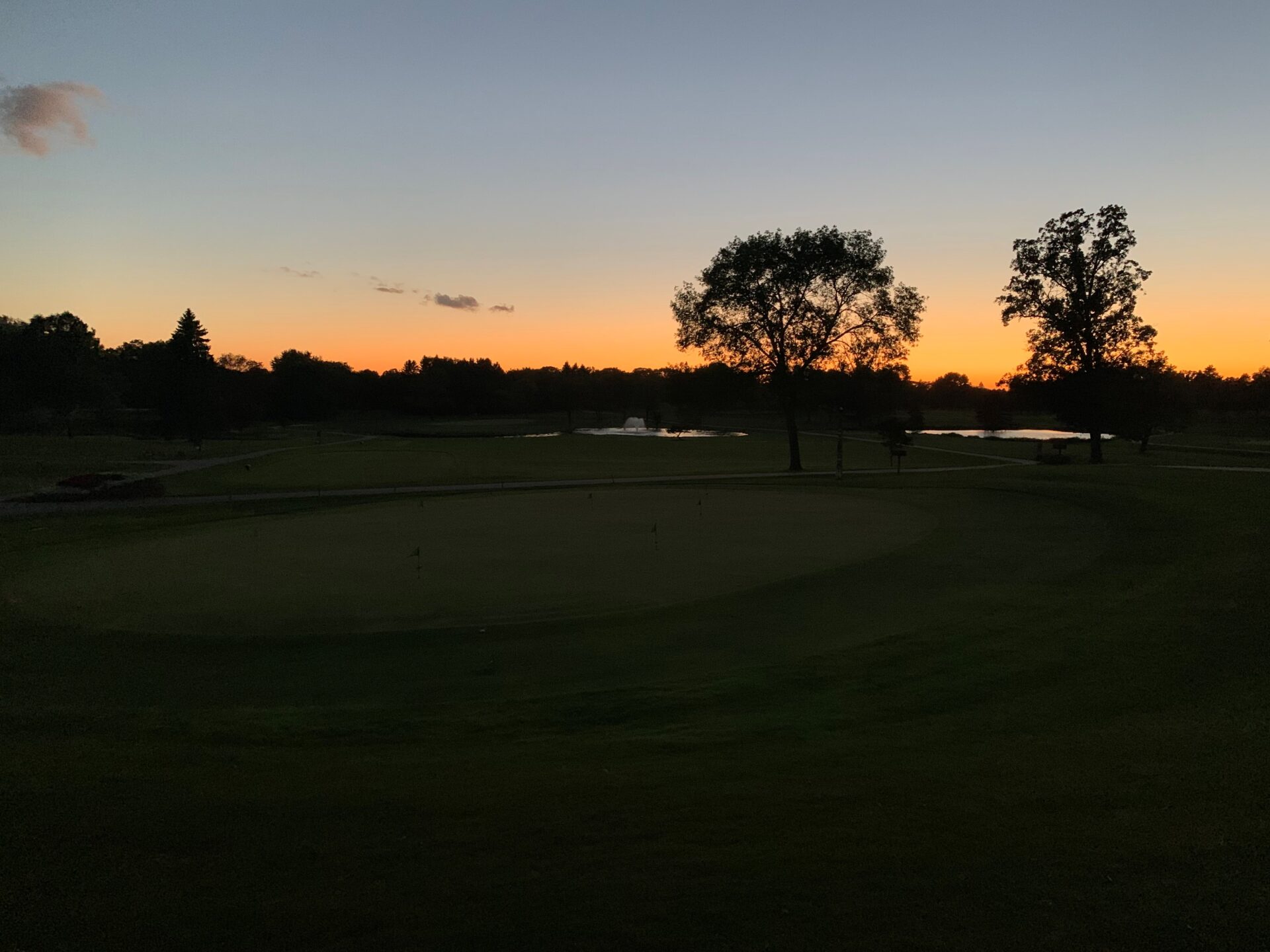 Little Crow Golf Course view at sunset