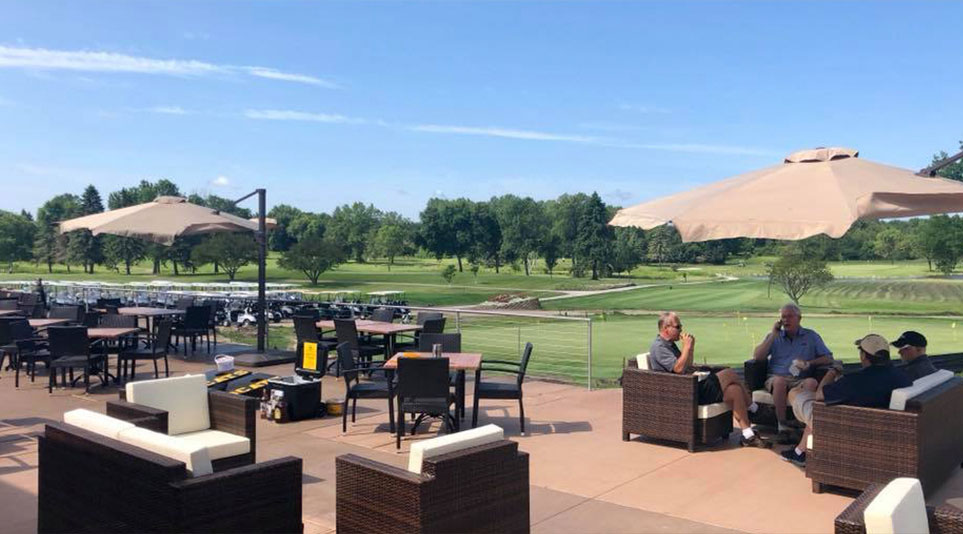 Max's patio on Little Crow Golf Course in Spicer MN