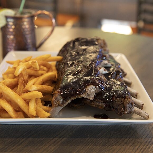 Ribs and french fries